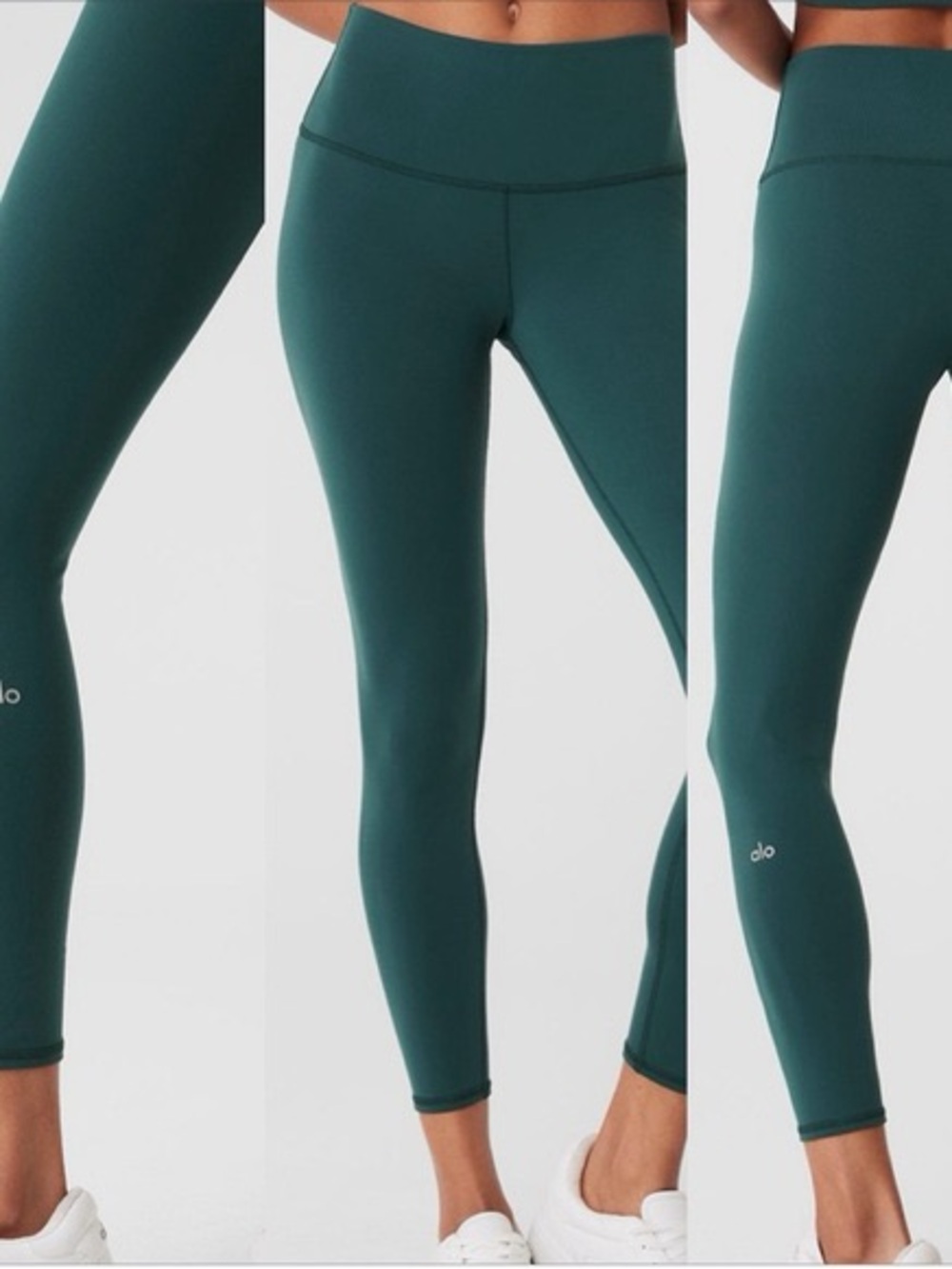 ALO Yoga High-Waist Airbrush Leggings in Deep Teal Green